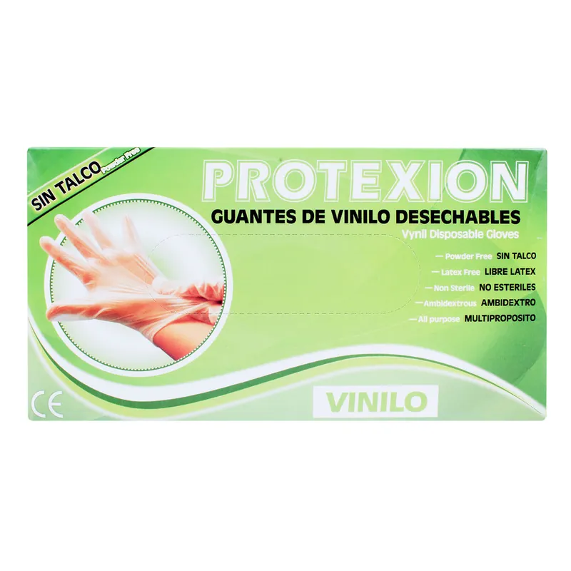 Guante Examen Vinilo Protex T M 100 unidades