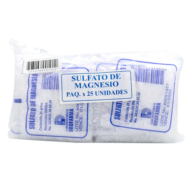 Sulfato de Magnesio 20 g 25 sobres Drof