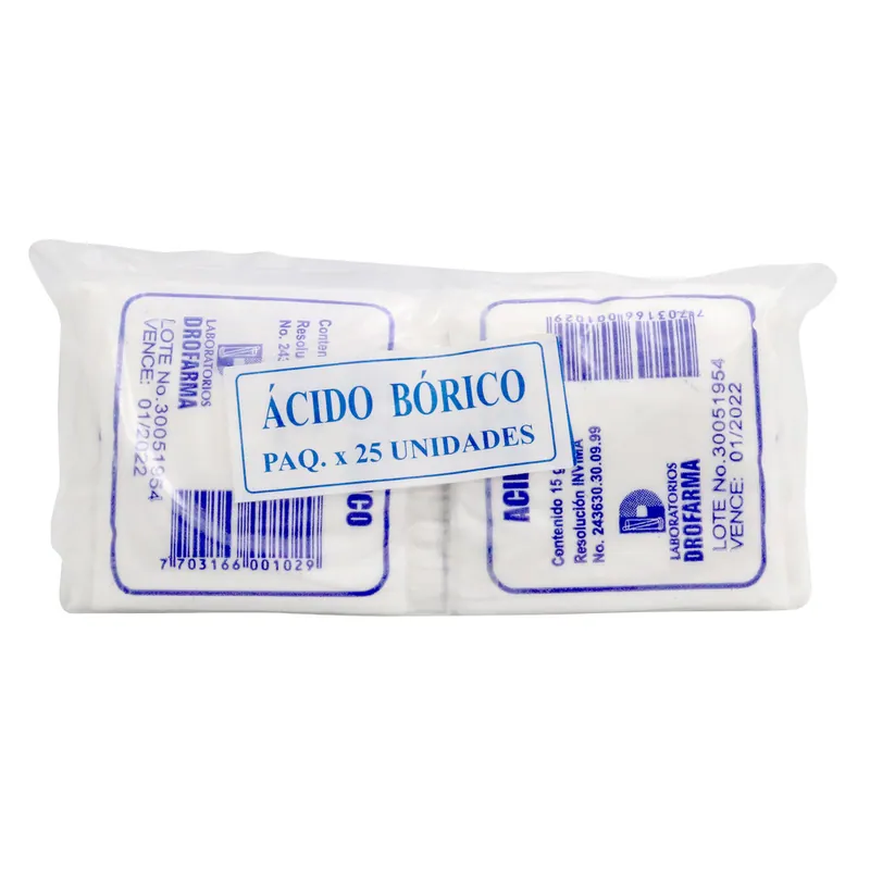 Ácido bórico 15 g 25 sobres Drofarma