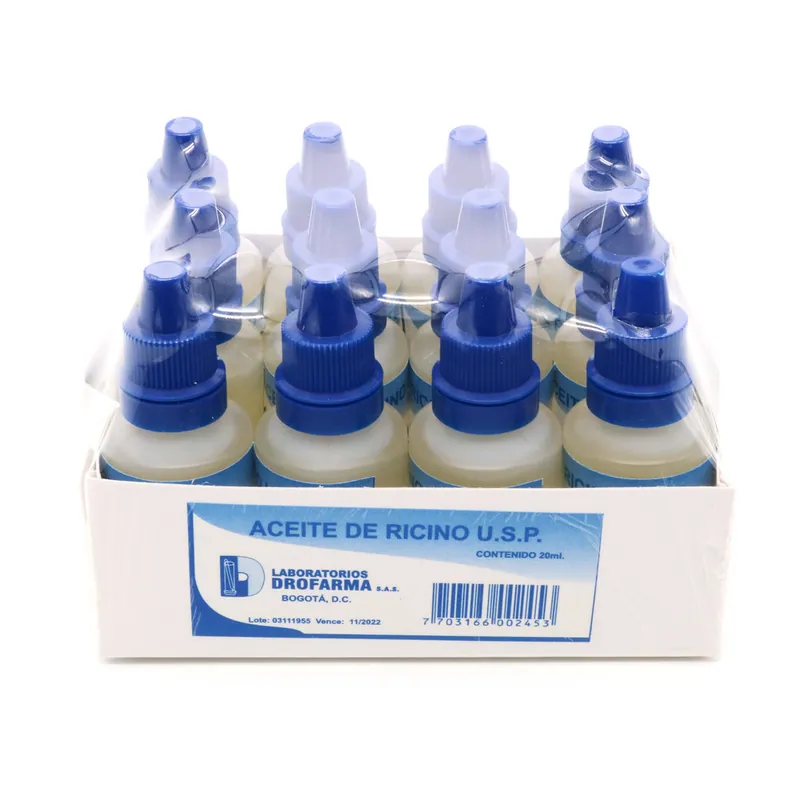 Aceite de Ricino 20 mL 12 unidades Drofarma