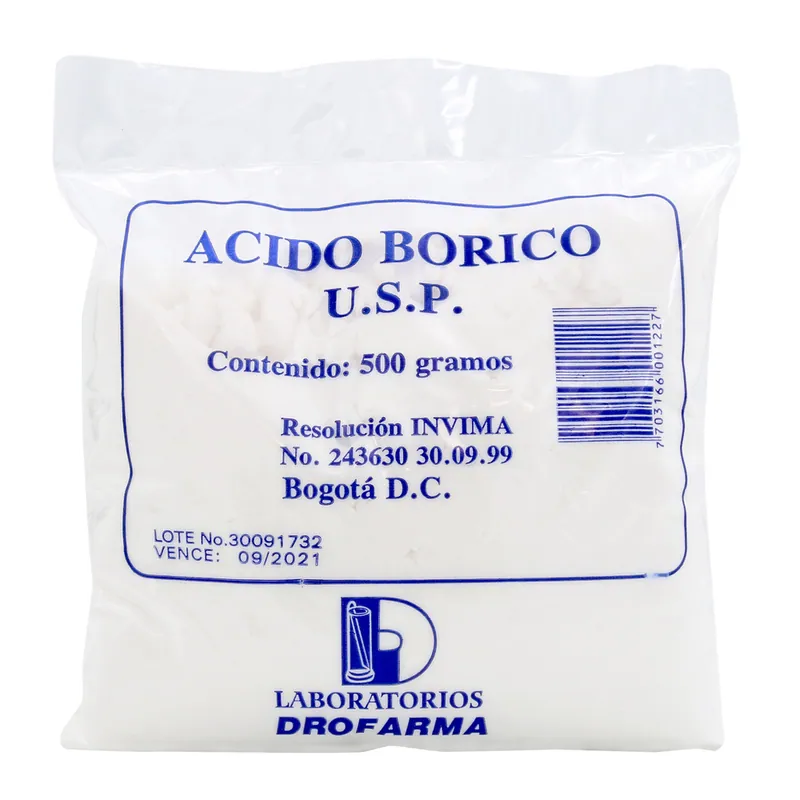 Ácido bórico 500 g Drofarma