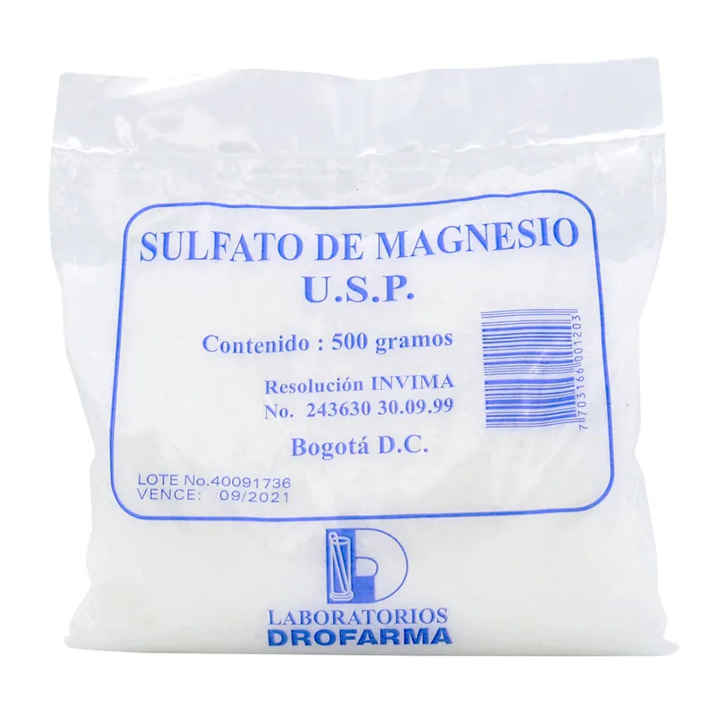 Sulfato de Magnesio 500 g Drofarma