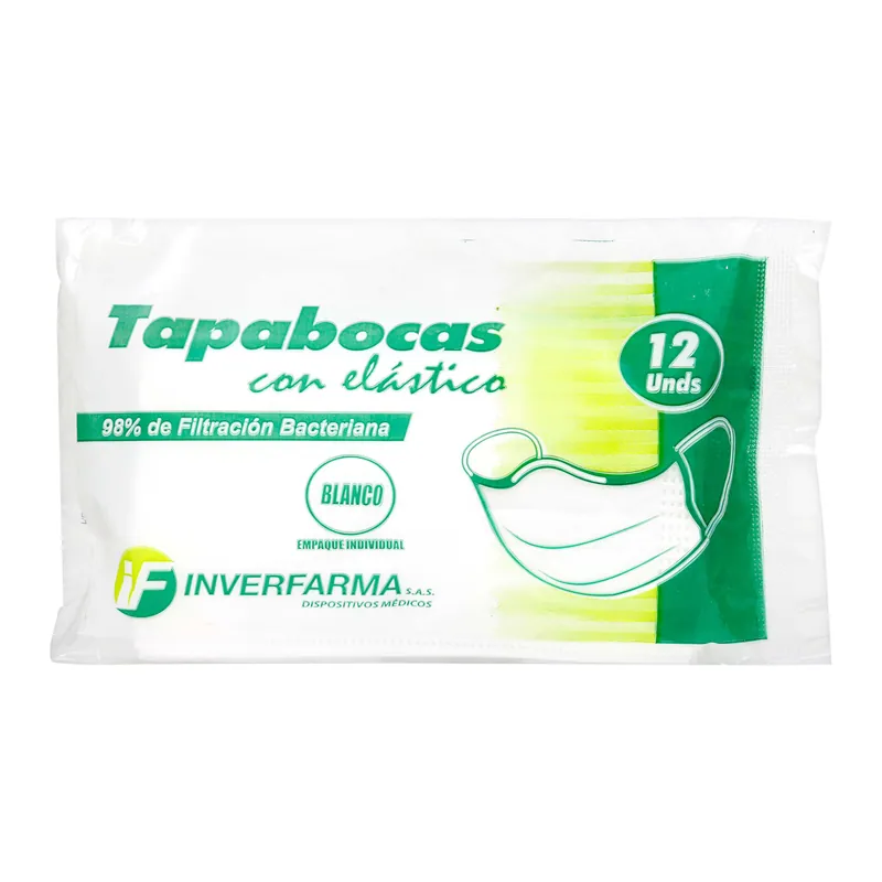 Tapaboca Blanco 12 unidades Emp Ind Inverfar