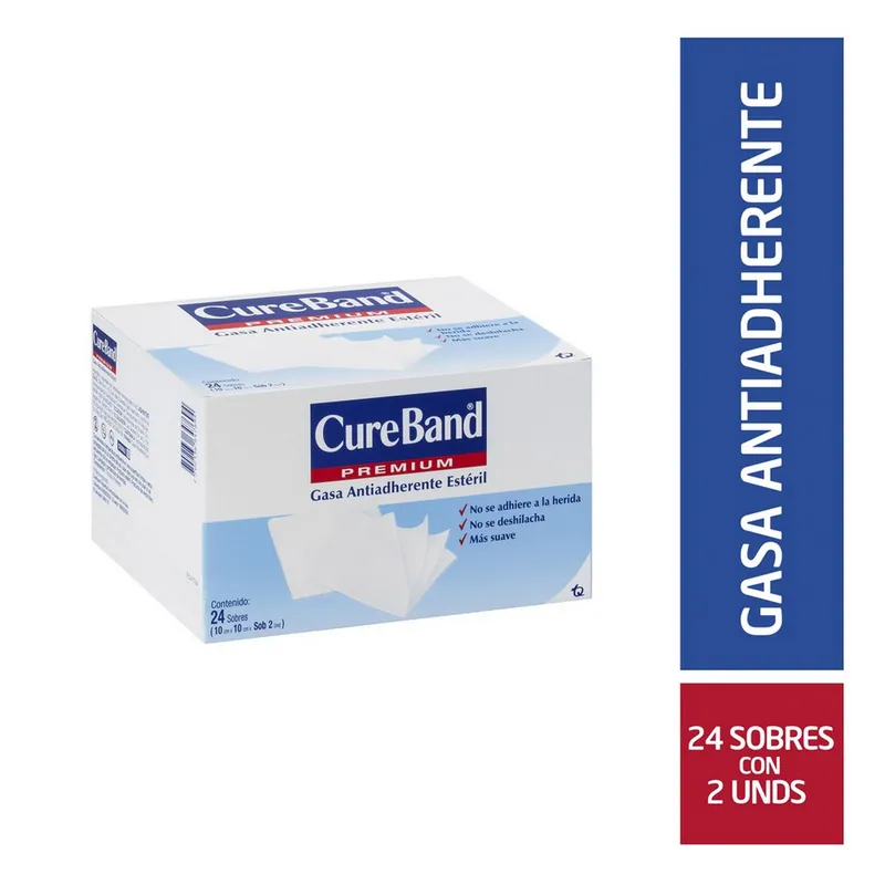Gasa Cure Band Esteril 10x10 Pleg x 24 U