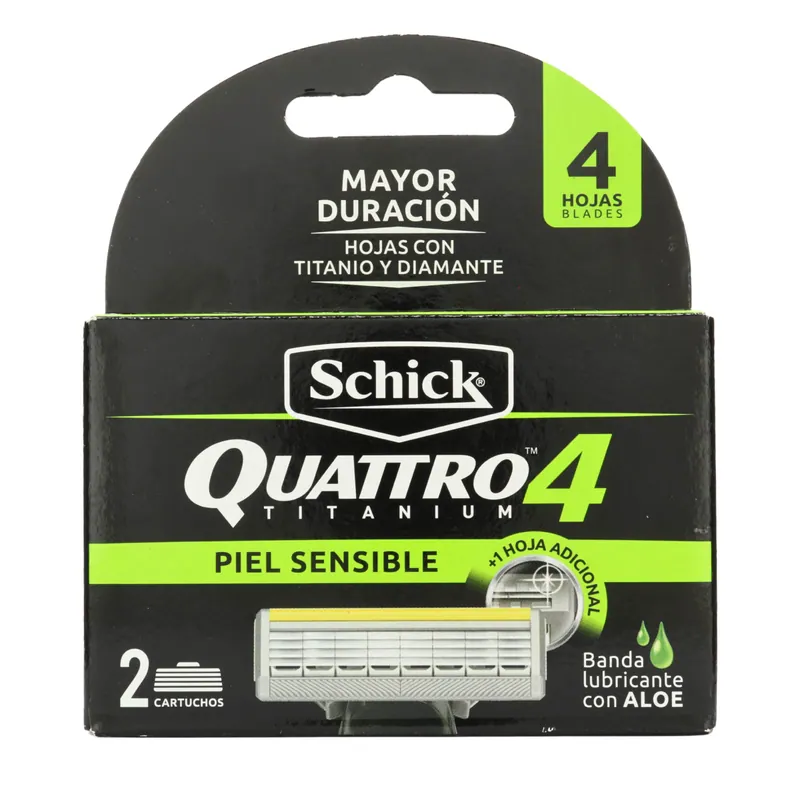 Rep Schick 4 Quattro Titanium 2 unidades