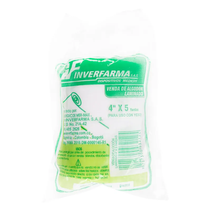 Venda algodón Laminado 4x5 Inverfarma