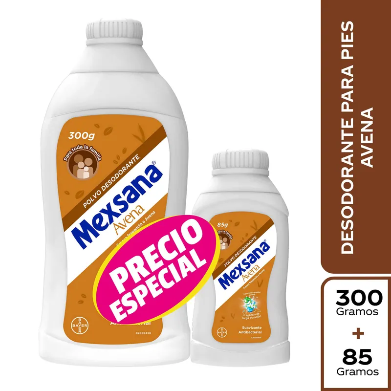 Talco Mexsana Avena 300 G+tal 85 g P E