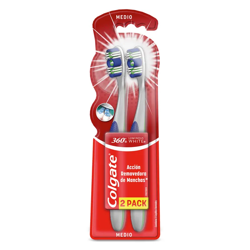 Cep Colgate 360 Luminous Medio 2x1