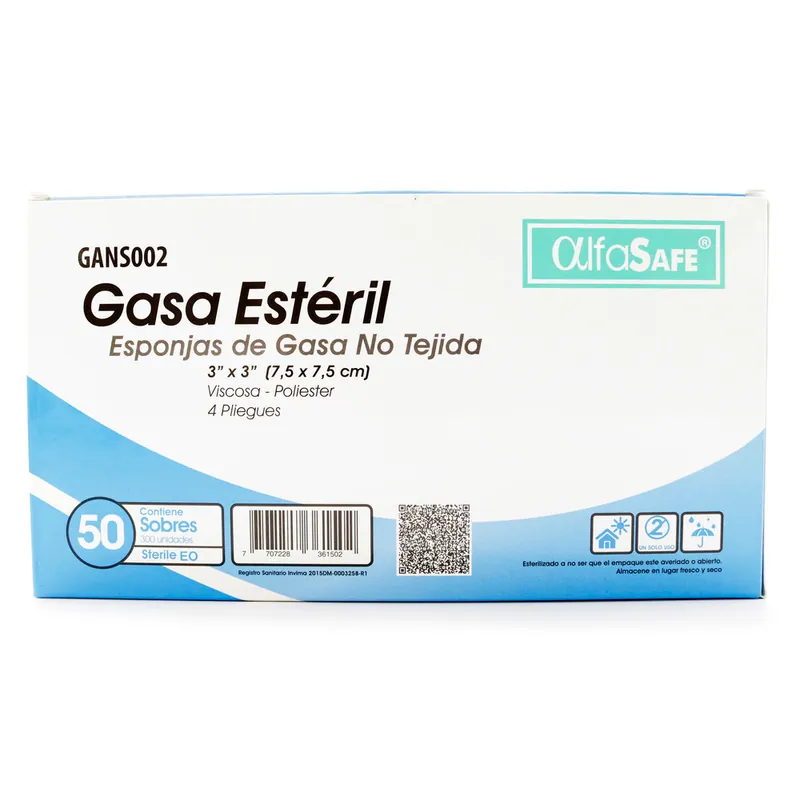 Gasa Alfa Est No Tej 3x3 50 sobres x 6 unidades