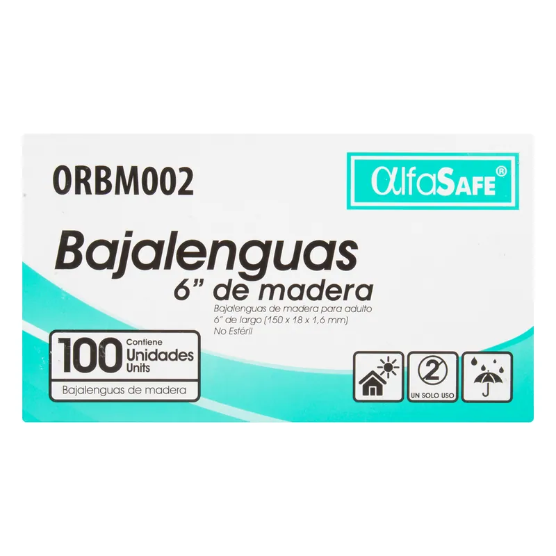 Bajalenguas Alfa Safe 100 unidades