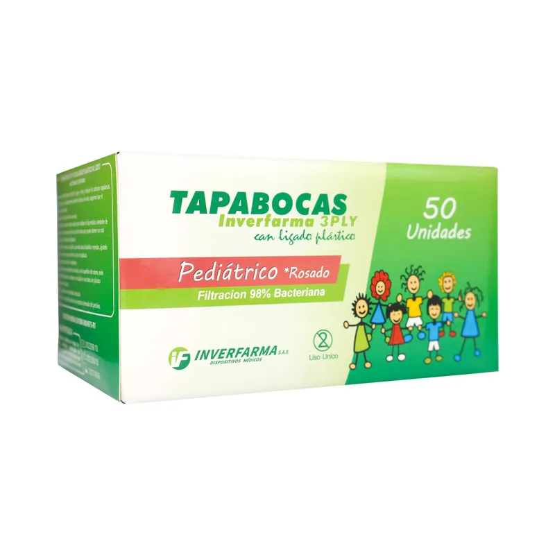 Tapaboca Pediat Ros E I 50 unidades Inverfar