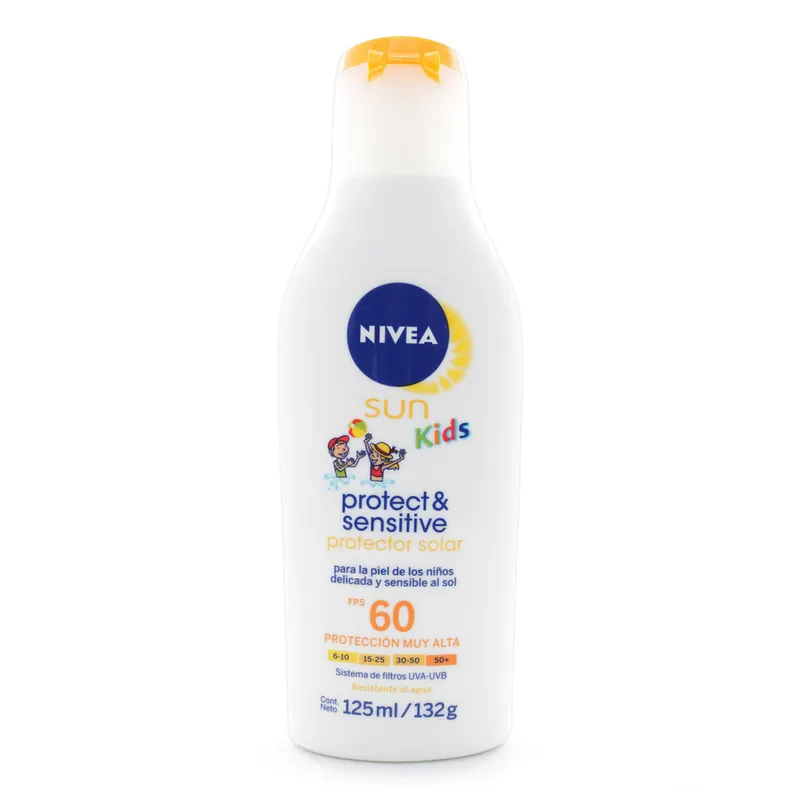 Bloq Nivea Sun Fps60 Kids Sensit 125 mL