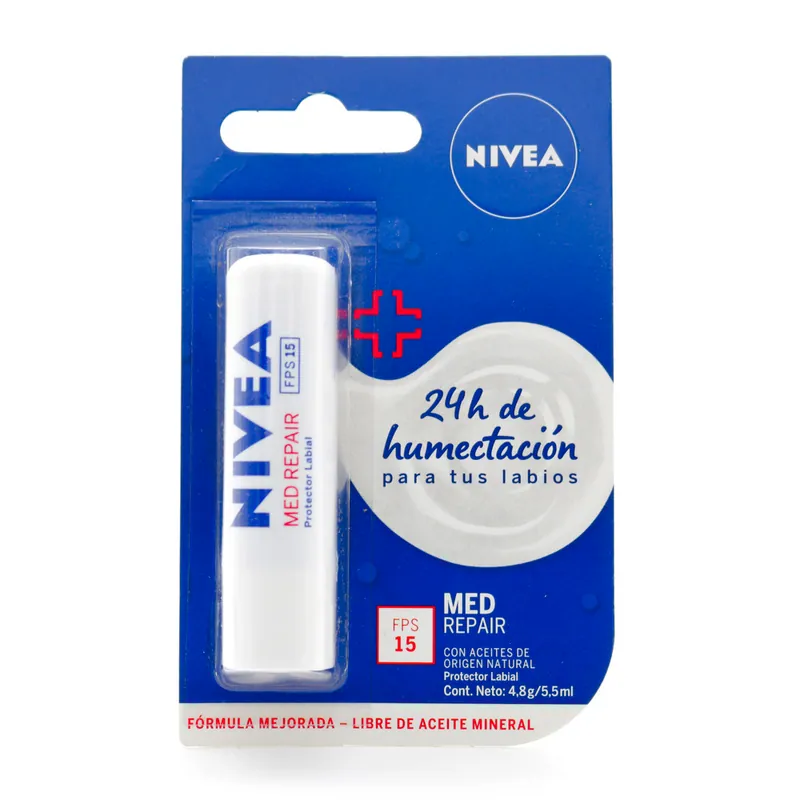Prot Labial Nivea Lip Care Med Fps 15