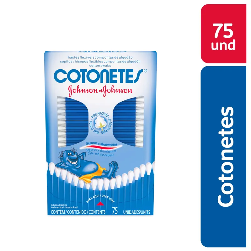 Copitos Cotonetes Jj 75 unidades
