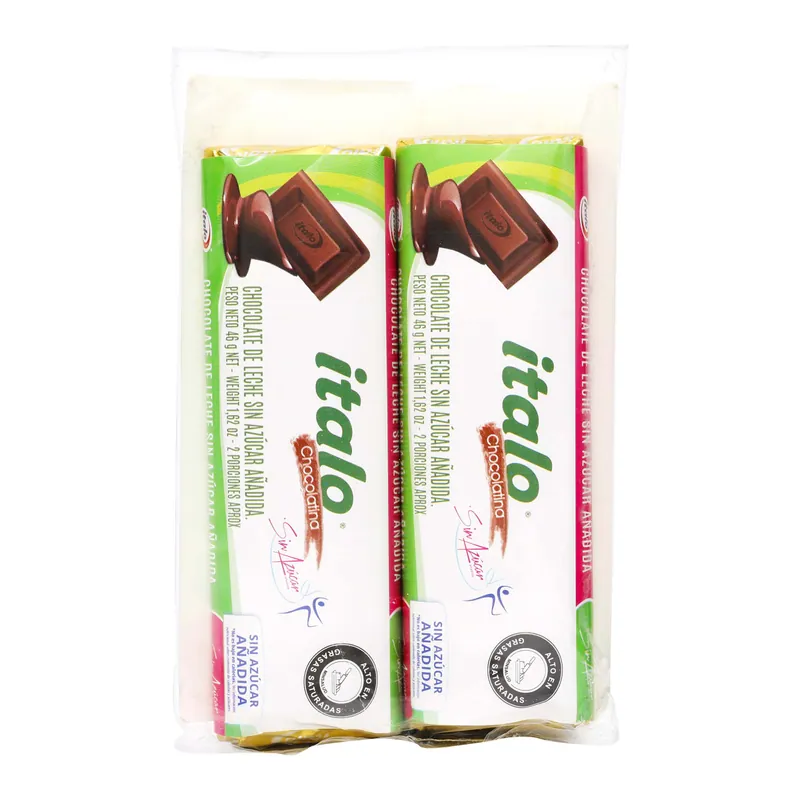 Chocolatina Italo sin Azucar 92 g 2 unidades