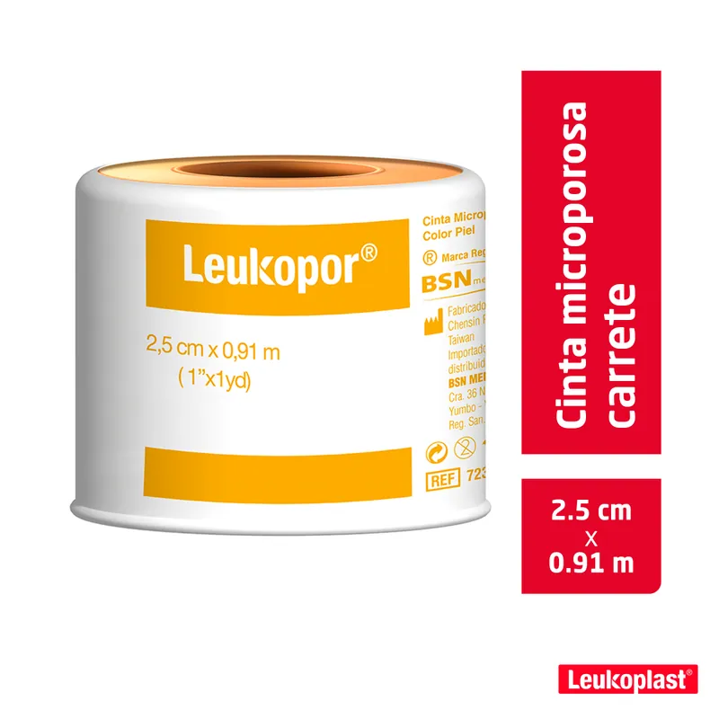 Micropore Leukopor Piel1x1 12 unidades