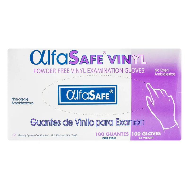 Guante Examen Vinilo Alfa T L 100 Uds