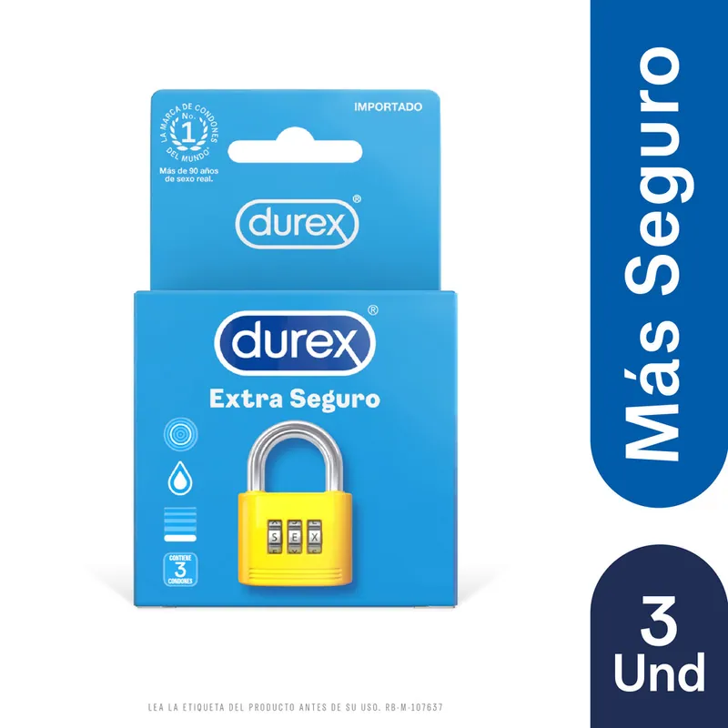 Preservat Durex Extra Seguro 3 unidades