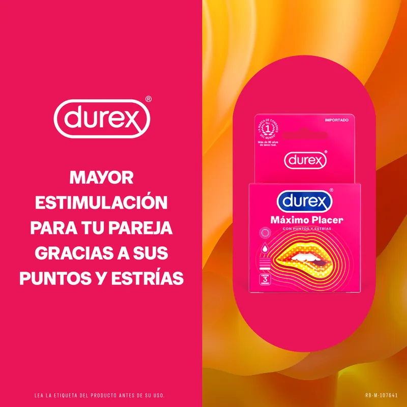 Preservat Durex Maximo Placer 3 unidades