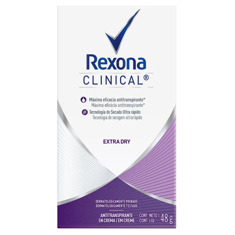 Desodorante Rexona Clini Solid Extra Dry 48 g M