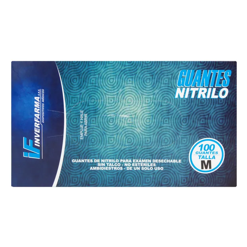 Guante Nitrilo Azul T M 100 Uds Inver