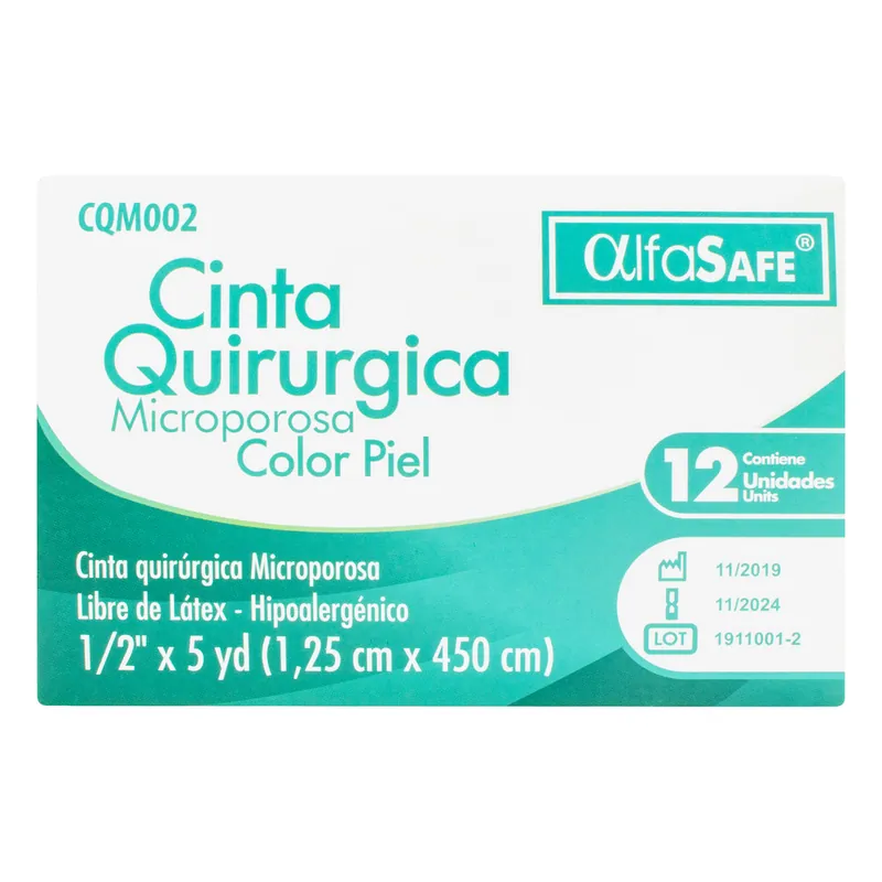 Microporoso Alfa Piel 1/2x5 y 12 unidades