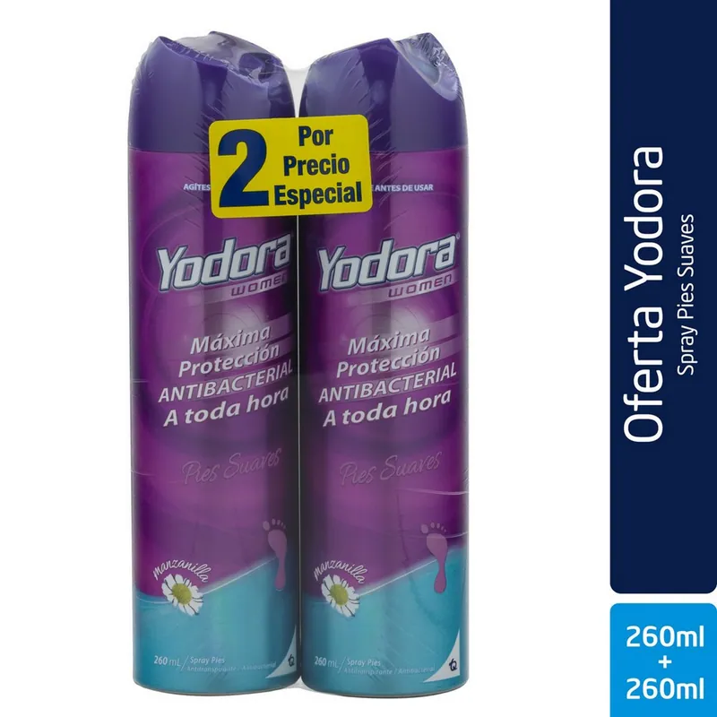 Spray pies Yodora P Suaves 260 mL P E