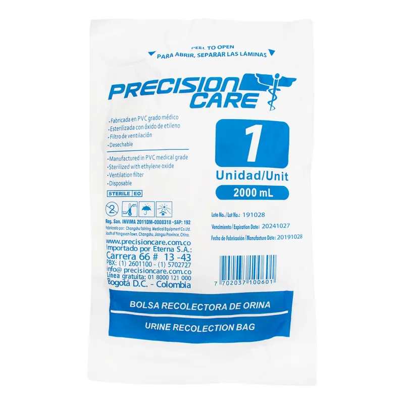 Bolsa Recolectora de Orina 2000 mL Eterna