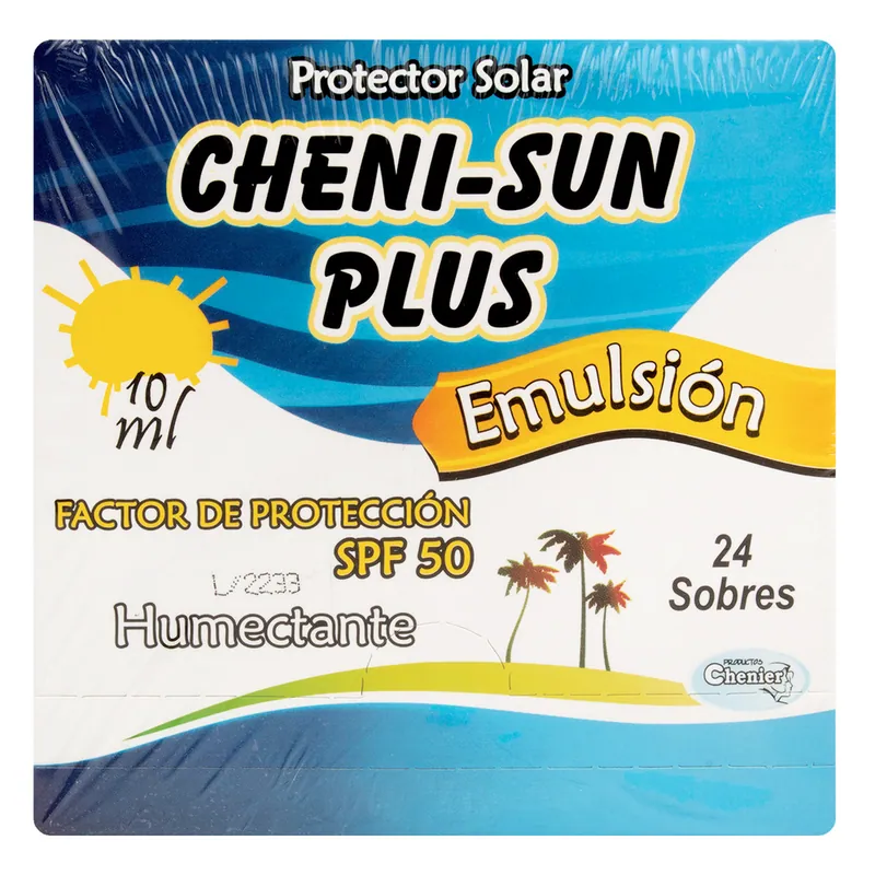 Bloq Cheni Sun Plus Spf 50 10 mL 24 unidades