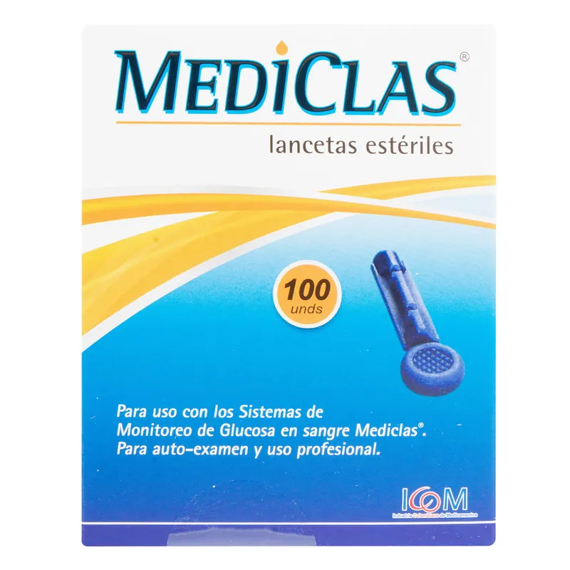 Lancetas Glucomet Mediclas 100 unidades ICOM