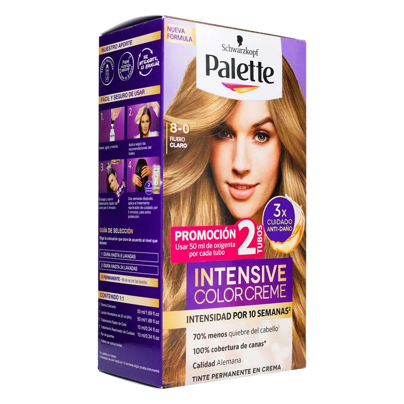 Palette crema D Tubo 8-0 Rubio Claro