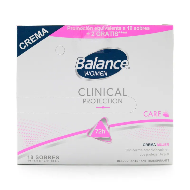Desodorante Balance crema Clin Prot Wom 16sbs+2sb