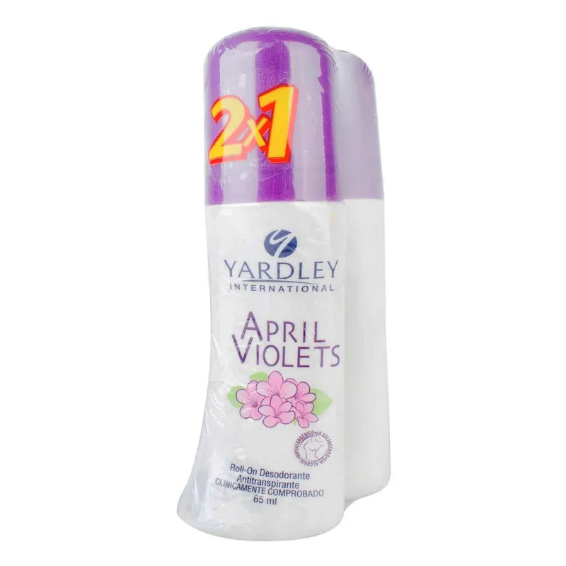 Desodorante April Violets Rollon 65 mL 2x1