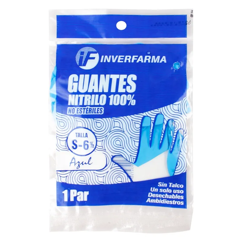 Guante Nitrilo Azul T S 2 Uds Inverfarma