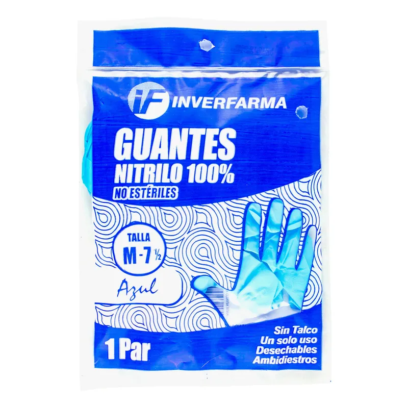 Guante Nitrilo Azul T M 2 Uds Inverfarma