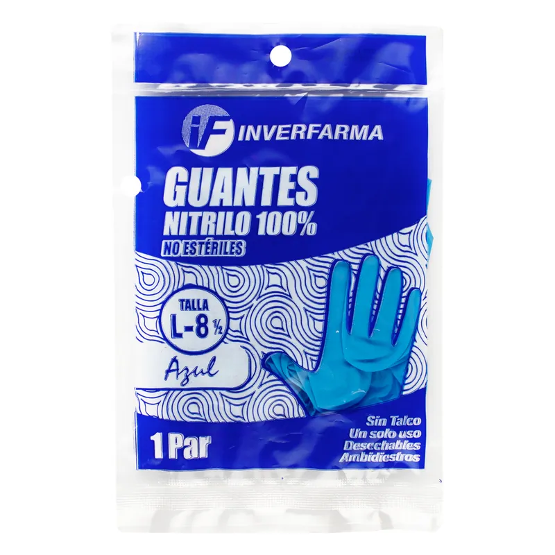 Guante Nitrilo Azul T L 2 Uds Inverfarma