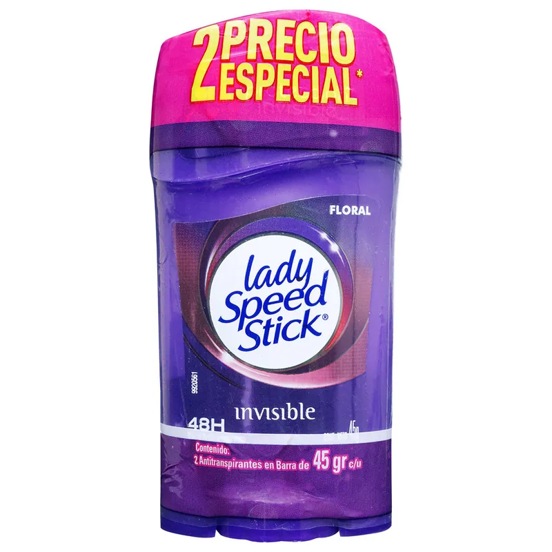 2.desodorante Lady Barra Inv Floral 45 g M P E
