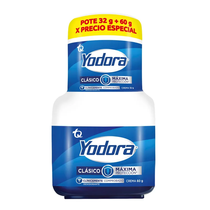 Desodorante Yodora crema 60 g+32 g