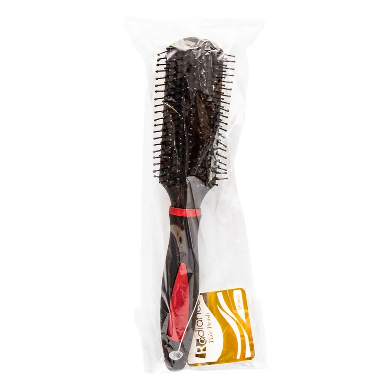 Cepillo Plano Negro y Rojo Radian Nti