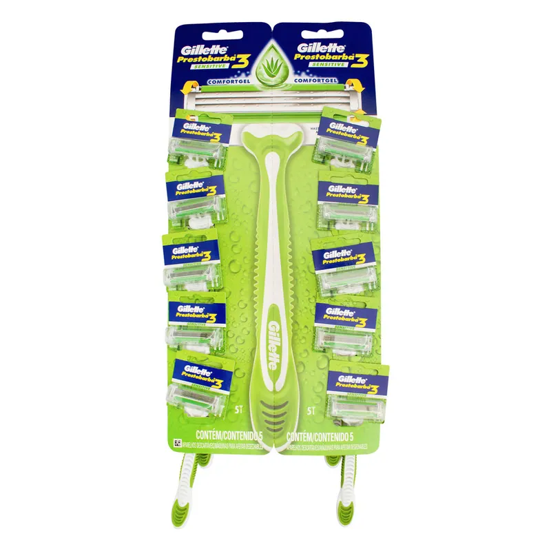 Máquina Prestobarba Gillette 3 Sen Car 10und