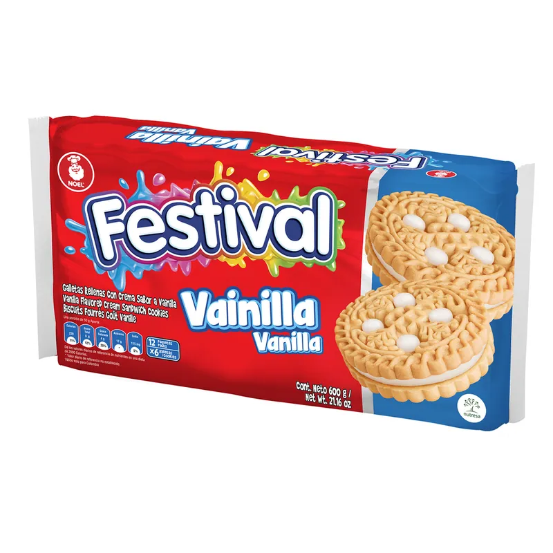 Galletas Festival Vainilla 12 Paq 6 unidades