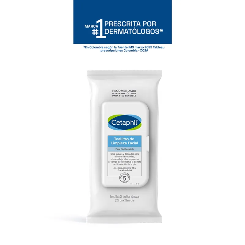 Toallitas Limpieza Facial Cetaphil 25und