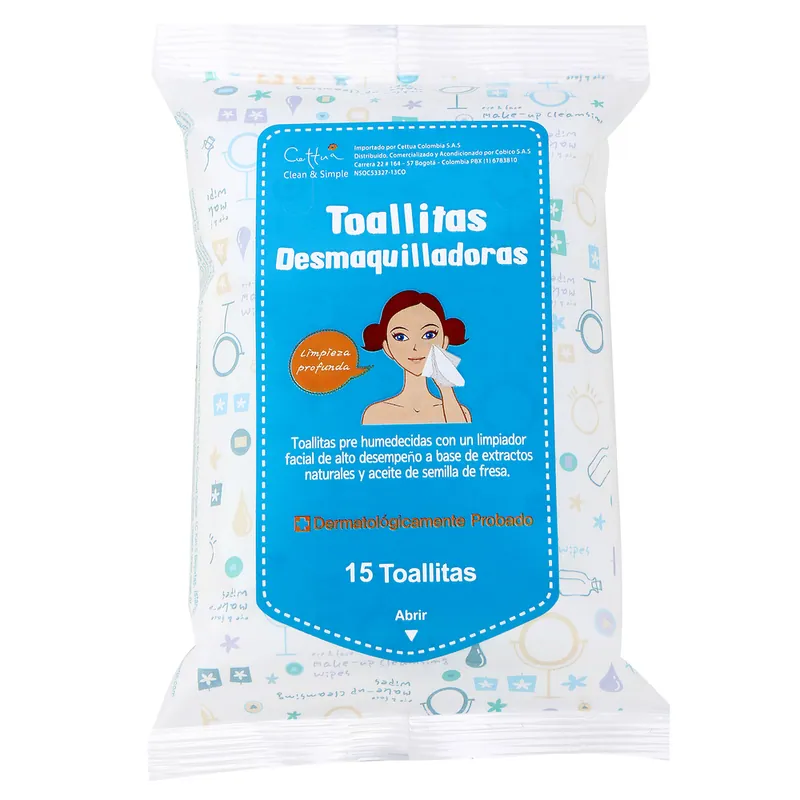 Toallitas Desmaquilladoras Cettua 15