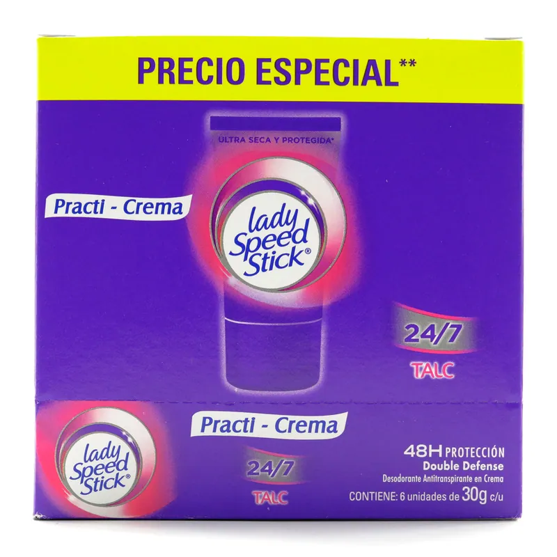 Desodorante Lady S S Talc Pr crema 30 g 6und P E