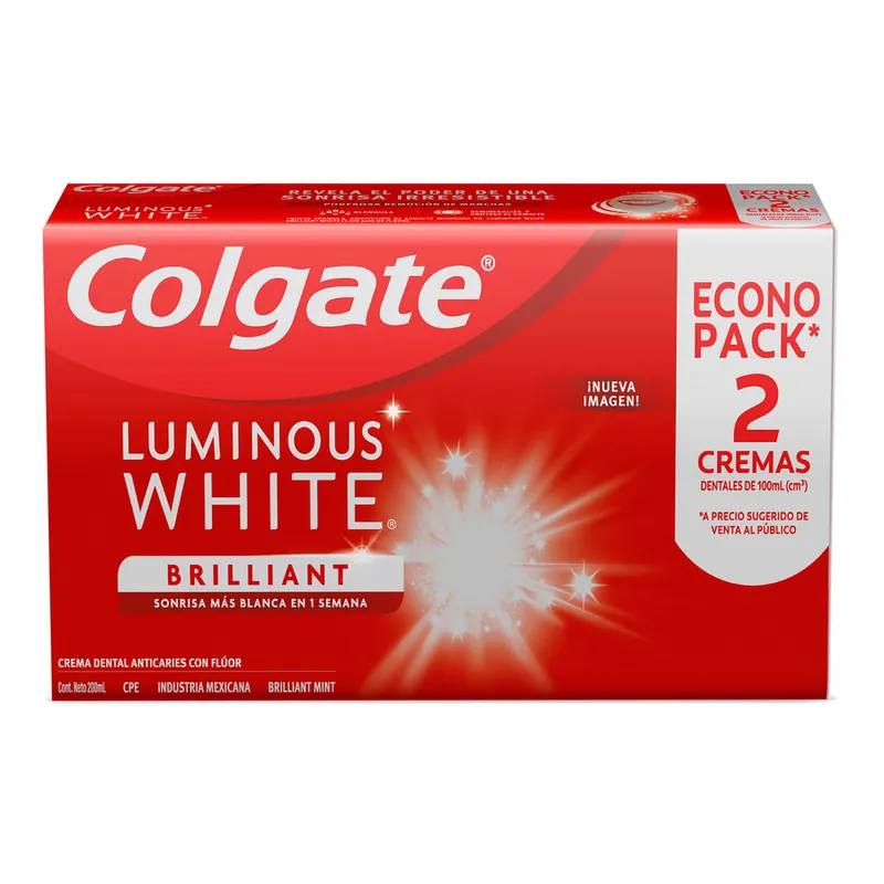 Crema dental Colgate Lumin White 75 Eco Pac