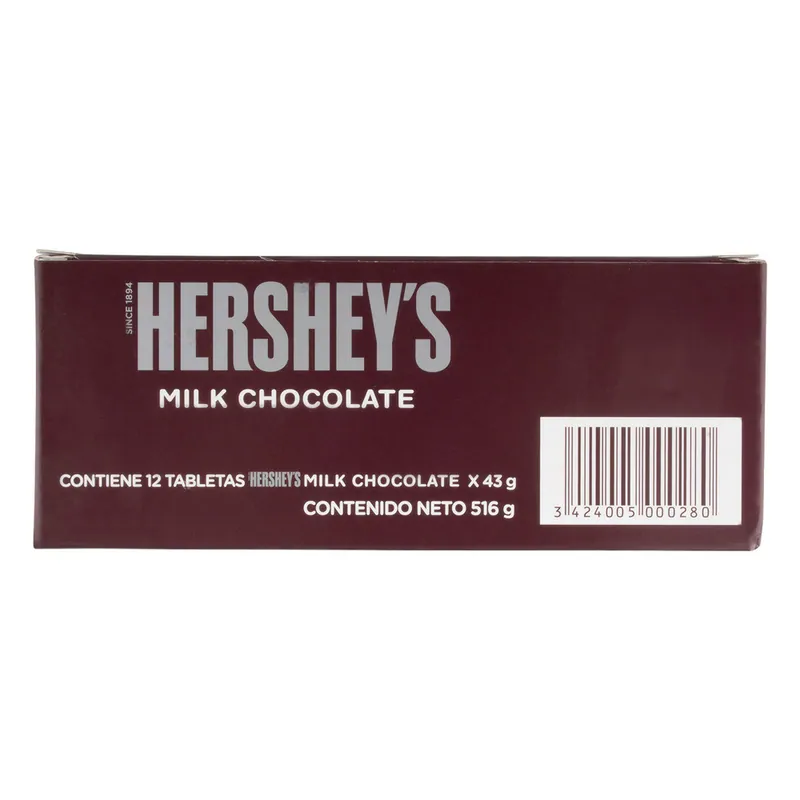 Chocolatina Hersheys Milk 43 g 12 unidades