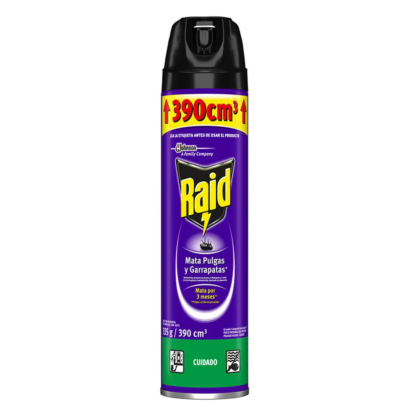 Raid Spray Mata Pulgas 390 mL