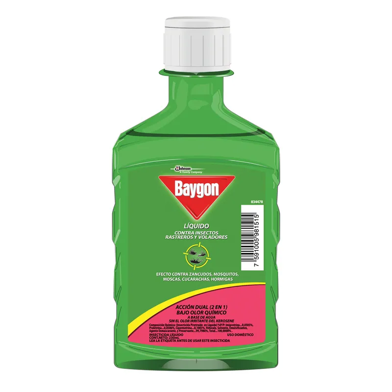 Baygon Liquido Repuesto 230 mL