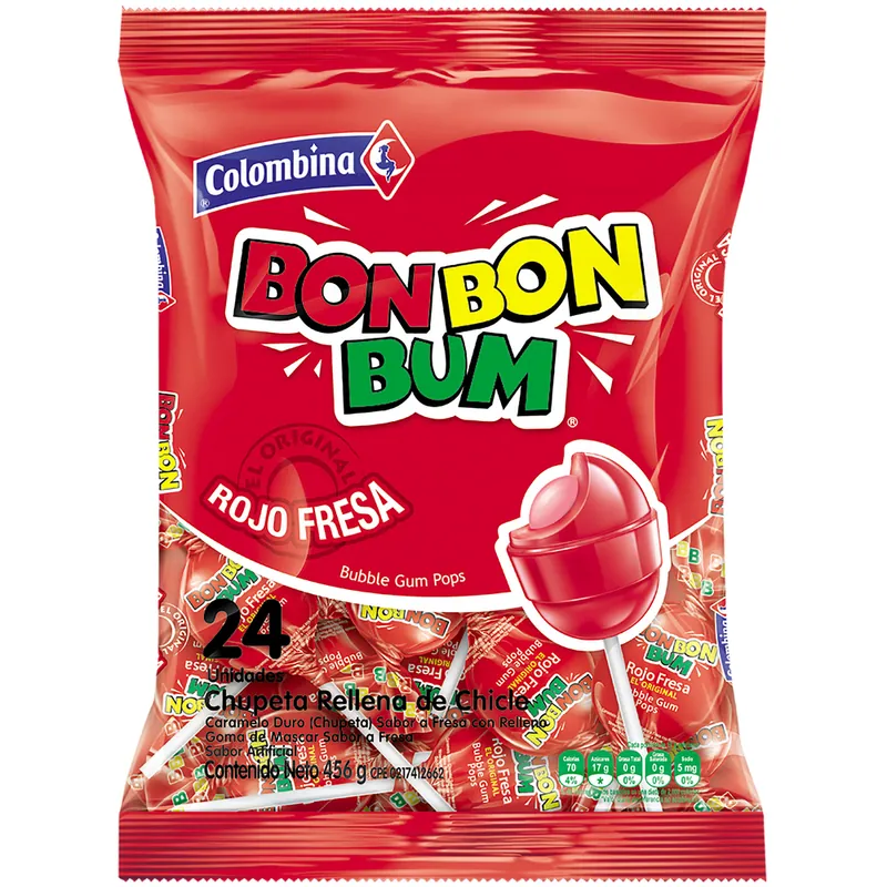 Bon Bon Bum Fresa 24 unidades