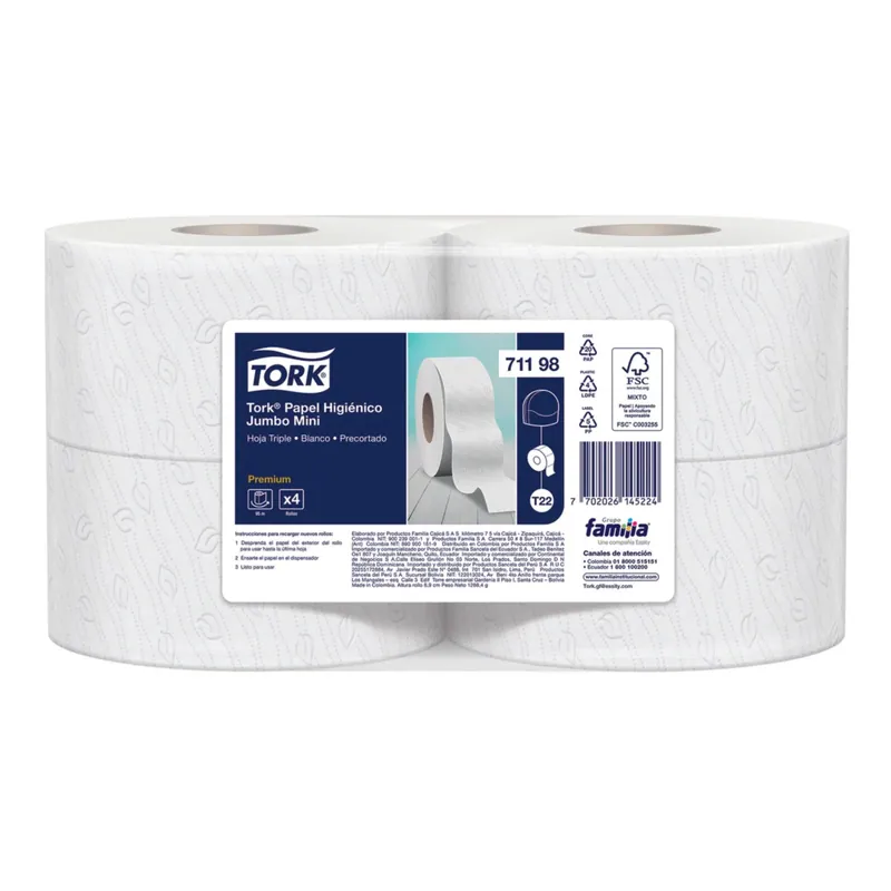 Papel Hig Familia Jumbo 95 Mts 4 rollos